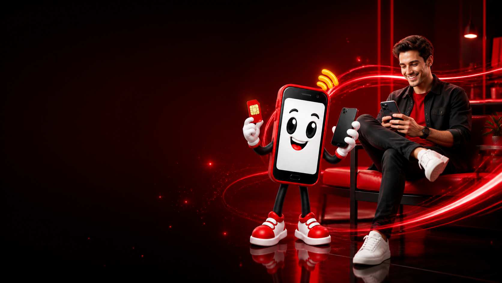 Activación de chip y línea nueva